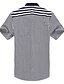 cheap Men&#039;s Shirts-Men&#039;s Daily Formal Work Shirt - Striped Black / Short Sleeve / Summer