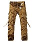 ieftine Pantaloni &amp; Pantaloni Scurți Bărbați-Bărbați Activ Mărime Plus Size Bumbac Drept / Pantaloni Chinos Pantaloni - Mată Verde Militar / Toamnă / Iarnă