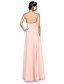 cheap Bridesmaid Dresses-A-Line Strapless Floor Length Chiffon Bridesmaid Dress with Sash / Ribbon by LAN TING BRIDE®