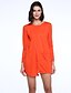 cheap Women&#039;s Dresses-Women&#039;s Loose Long Sleeve Solid Colored Fall Winter Casual Black Orange Green M L XL XXL