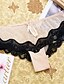 cheap Panties-Women&#039;s Mesh Lace Sexy Brief Patchwork Mid Waist Wine Royal Blue Black M L XL