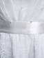 billige Brudekjoler-A-linje Illusjon Hals Gulvlang Blonder Made-To-Measure Brudekjoler med Blonder av LAN TING BRIDE® / Gjennomsiktige