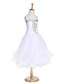 cheap Flower Girl Dresses-Ball Gown Tea Length Flower Girl Dress First Communion Cute Prom Dress Organza with Beading Fit 3-16 Years