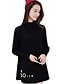 preiswerte Damen Pullover-Damen Lässig / Alltäglich Einfach Druck Langarm Lang Pullover Pullover Jumper, Rollkragen Herbst / Winter Wein / Schwarz / Rosa