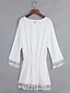 cheap Cover Up-Women&#039;s Tassel Boho White Cover-Up Swimwear Swimsuit - Solid Colored Tassel Fringe, Cotton One-Size White