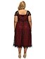 cheap Romantic Lace Dresses-Women&#039;s Going out Sophisticated A Line / Lace Dress - Solid Colored Deep V