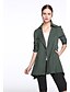 ieftine Jachete Damă-Pentru femei Jachetă Sacou Zilnic Primăvară Toamnă Regulat Palton Rotund Jachete Manșon Lung Mată Stil Clasic Negru Verde