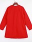 billige Overtøj til kvinder-Dame Ensfarvet Basale Plusstørrelser-Frakke