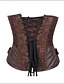 ieftine Corsete &amp; Bustiere-Pentru femei Corset sub Bust Fuste - Jacquard Maro Maro Deschis L XL XXL