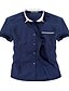 preiswerte Herrenhemden-Herren Solide Einfach Lässig/Alltäglich Hemd,Stehkragen Kurzarm Blau Weiß Braun Grau Baumwolle Mittel