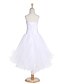 cheap Flower Girl Dresses-Ball Gown Tea Length Flower Girl Dress First Communion Cute Prom Dress Organza with Beading Fit 3-16 Years