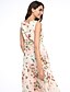 cheap Women&#039;s Dresses-Women&#039;s Casual/Print Inelastic Sleeveless Maxi Dress (Chiffon)