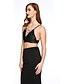 cheap Tank Tops &amp; Camis-Women&#039;s Tank Top Solid Colored Cut Out Sleeveless Tops Punk &amp; Gothic Deep V Black / Club
