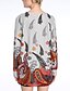 cheap Women&#039;s Dresses-Women&#039;s Casual / Work Print Shift Dress , Round Neck Above Knee Cotton