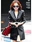 olcso Női bőr- és műbőr-kabátok-Egyszerű Női Extra méret Kožnate jakne - Egyszínű, Fur Trim