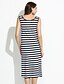 cheap Women&#039;s Dresses-Women&#039;s Street chic Bodycon Dress - Striped, Patchwork