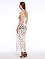 Недорогие Длинные платья-Women&#039;s Lace Sexy Bodycon Lace Cute Maxi Plus Sizes Inelastic Sleeveless Dress (Lace)