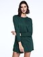 cheap Women&#039;s Dresses-Women&#039;s Loose Long Sleeve Solid Colored Fall Winter Casual Black Orange Green M L XL XXL