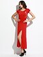 baratos Vestidos de mulher-Mulheres Tamanhos Grandes Maxi Vestido Renda Diário Delgado Cintura Alta Preto Vermelho