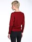 billige damesweaters-Dame Ensfarvet Normal Cardigan Sweater Jumper Alle årstider Uld Vin / Sort / Kakifarvet En Størrelse