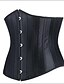 cheap Women&#039;s Sleep &amp; Lounge-Women&#039;s Satin Hook &amp; Eye Underbust Corset - Solid Colored Black XXXXL XXXXXL XXXXXXL