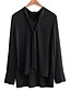 cheap Plus Size Tops-Women&#039;s Shirt Solid Colored V Neck Wine Black Plus Size Daily Clothing Apparel Streetwear Sophisticated / Winter / Long Sleeve