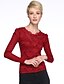 cheap Women&#039;s Blouses &amp; Shirts-Women&#039;s Plus Size Puff Sleeve Blouse - Solid Colored Lace V Neck