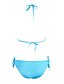 abordables Maillots de Bain Femme &amp; Bikinis-Femme Blocs de Couleur Fleur Sportif Licou Blanche Noir Violet Bikinis Maillots de Bain Maillot de bain - Couleur Pleine S M L Blanche