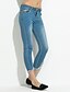 abordables Pantalones de mujer-Mujer Simple Algodón Vaqueros Pantalones - Un Color / Primavera / Verano / Otoño
