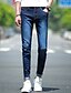 preiswerte Männerhosen-Herren Einfach Mittlere Hüfthöhe Micro-elastisch Jeans Schlank Hose einfarbig