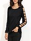 Χαμηλού Κόστους Γυναικεία Μπλουζάκια (Tops)-Γυναικεία T-shirt Μονόχρωμο Μαύρο M / Κορδόνια