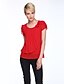 cheap Women&#039;s Blouses &amp; Shirts-Women&#039;s Solid Blue / Red / Green Blouse,Round Neck Short Sleeve