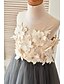 preiswerte Kleider für die Blumenmädchen-A-Linie Knie-Länge Blumenmädchenkleid Süßes Ballkleid Satin mit Perlen Verzierung Fit 3-16 Jahre