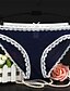 cheap Panties-Women&#039;s Lace Sexy Brief Solid Colored Mid Waist Pink Royal Blue S M L