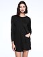 cheap Women&#039;s Dresses-Women&#039;s Loose Long Sleeve Solid Colored Fall Winter Casual Black Orange Green M L XL XXL