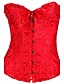 preiswerte Damen Nachtwäsche und Loungewear-Damen Schnüren Brustkorsett / Korsett Set - Jacquard Weiß Schwarz Rot S M L
