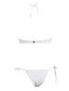 baratos Bikini-Mulheres Biquíni roupa de banho Branco Roupa de Banho Fatos de banho Floral / 2 Peças