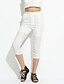 cheap Women&#039;s Pants-Women&#039;s Simple Cotton Jeans Pants - Solid Colored White