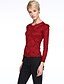 cheap Women&#039;s Blouses &amp; Shirts-Women&#039;s Plus Size Puff Sleeve Blouse - Solid Colored Lace V Neck