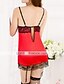 voordelige Sexy lingerie-Dames Babydoll &amp; Onderhemd Nachtkleding Patchwork Rood / Kant