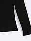 preiswerte Tops für Frauen in Übergrößen-Damen T Shirt Einfarbig Tiefes V Schwarz Täglich Bekleidung Baumwolle Strassenmode / Langarm / Schmetterling Ärmel