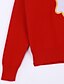 abordables Tops de Mujeres-Mujer Regular Pullover Casual/Diario Simple,Estampado Rojo Blanco Negro Gris Escote Redondo Manga Larga Pelo de Conejo Primavera Otoño