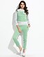 cheap Women&#039;s Outerwear-Women&#039;s Plus Size Activewear Set - Color Block