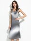 cheap Women&#039;s Dresses-Women&#039;s Street chic Bodycon Dress - Striped, Patchwork