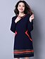 cheap Women&#039;s Dresses-Women&#039;s Casual / Daily Simple Sweater Dress - Print Fall Cotton Army Green Navy Blue Red