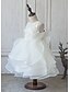 cheap Cufflinks-Princess Knee Length Organza / Satin / Tulle Sleeveless Jewel Neck with Beading