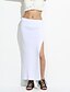 cheap Women&#039;s Skirts-Women&#039;s Sexy High Waist Side Split Package Hip Solid Dress
