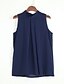 cheap Women&#039;s Blouses &amp; Shirts-Women&#039;s Blouse Shirt Solid Colored Halter Neck Navy Blue Sleeveless Going out Cut Out Tops Streetwear Casual / Summer