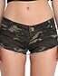 voordelige Damesbroeken-Dames Jeans / Shorts Broek - camouflage Print Groen