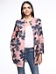 cheap Women&#039;s Blouses &amp; Shirts-Women&#039;s  Plus Size Stand Long Sleeve Medium Style Pink/Yellow Shirt(Floral)